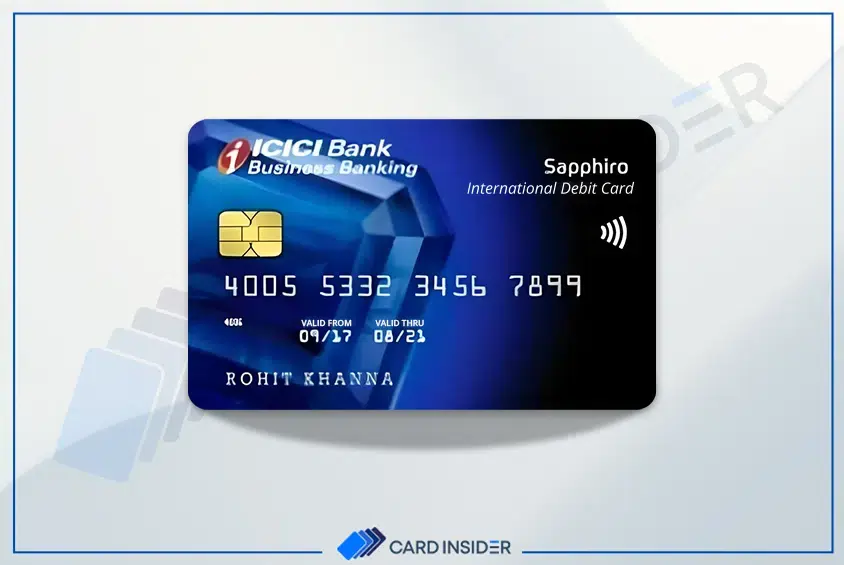 Zero Forex Charge Debit Cards in India ICICI Sapphiro International Debit Card