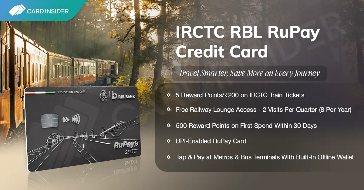 IRCTC RBL Bank Credit Card IRCTC RBL Bank Credit Card Features
