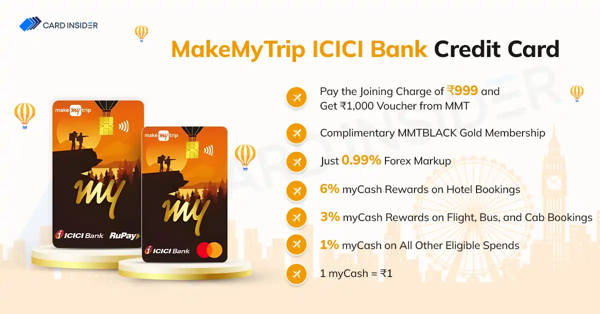 MakeMyTrip ICICI Bank Credit Card MakeMyTrip ICICI Bank Credit Card Features