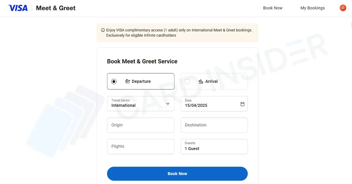 Complimentary Meet and Greet With Visa Infinite Credit Cards Book Meet and Greet Service