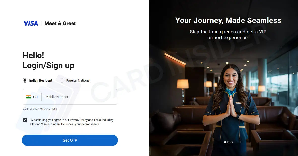 Complimentary Meet and Greet With Visa Infinite Credit Cards Log in or Sign up to Book Free Meet and Greet