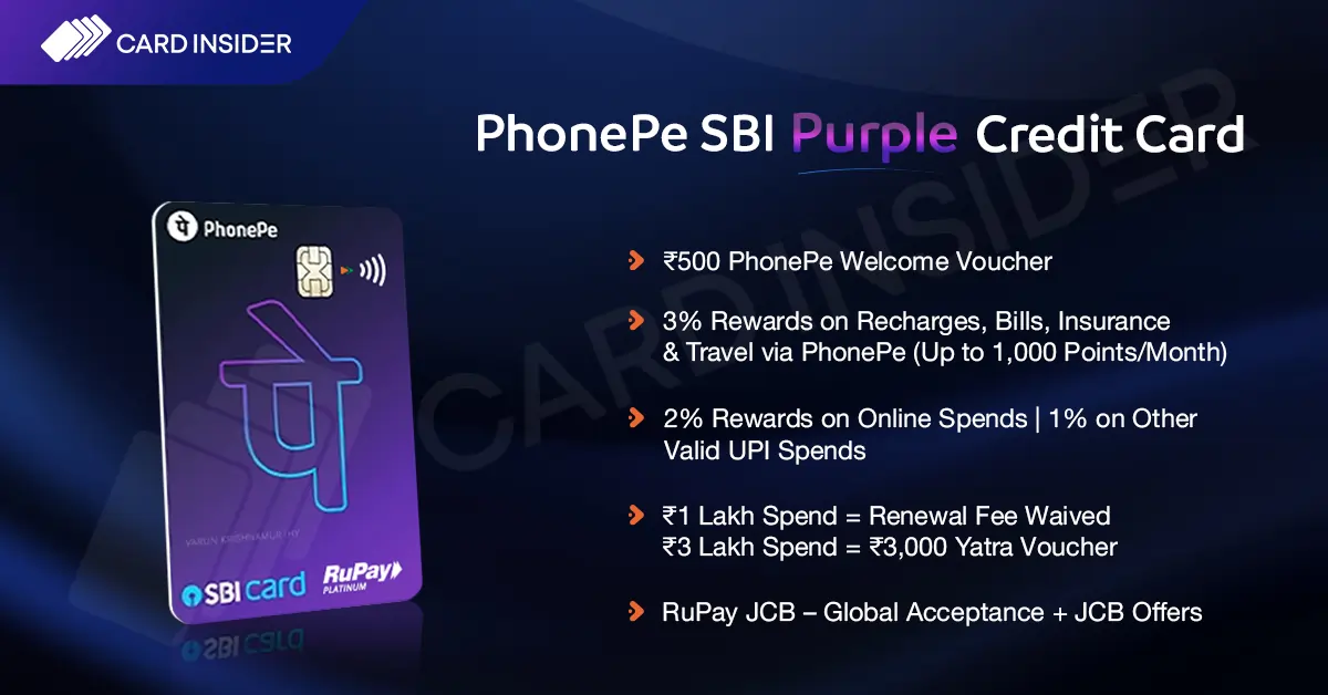 PhonePe SBI PURPLE Credit Card PhonePe SBI PURPLE Credit Card Benefits