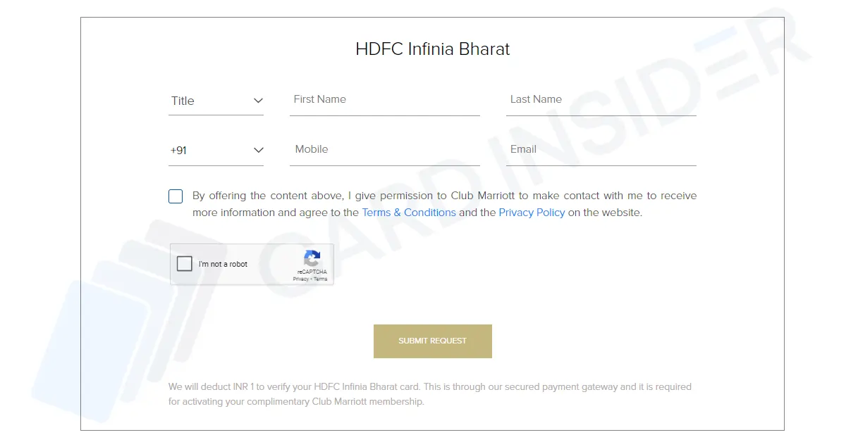 Everything About Club Marriott Membership With Credit Cards HDFC Infinia Bharat Club Marriott Membership