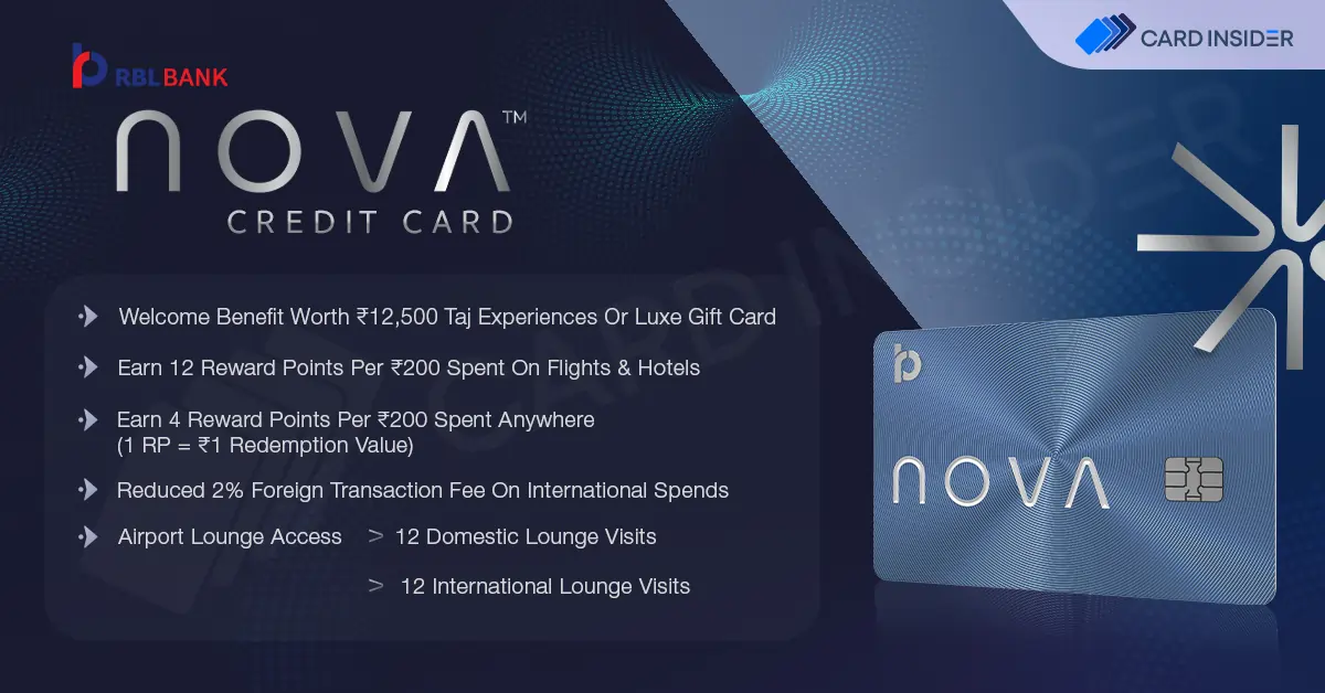 RBL Bank Nova Credit Card RBL Nova Credit Card Features