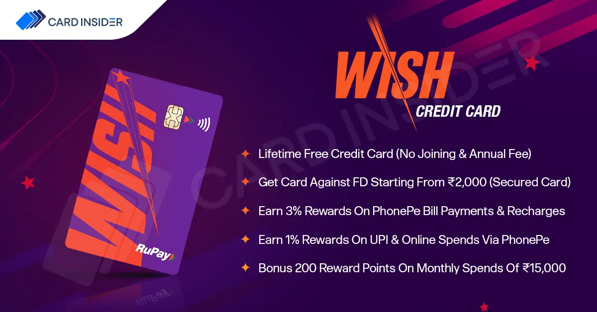 Utkarsh Small Finance Bank Wish Credit Card Wish Credit Card Benefits