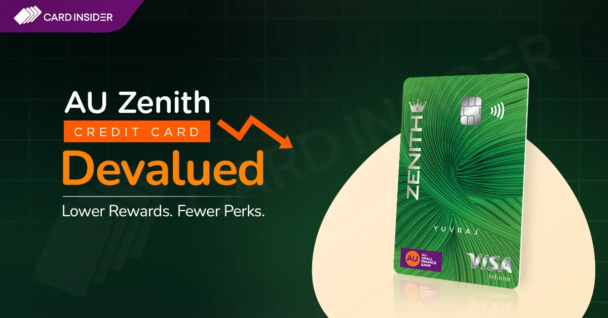 AU Zenith Credit Card Devaluation AU Zenith Credit Card Devalued