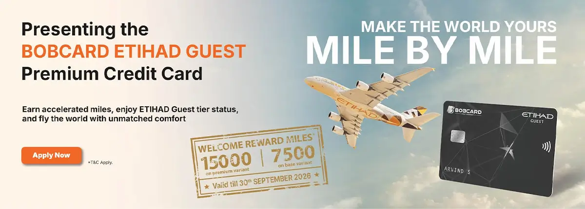 BOBCARD Etihad Guest Premium Credit Card BOBCARD Etihad Guest Premium Credit Card Joining Benefits