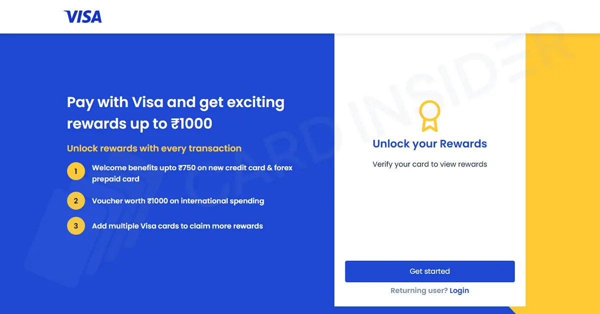 Visa Official Offer Page
