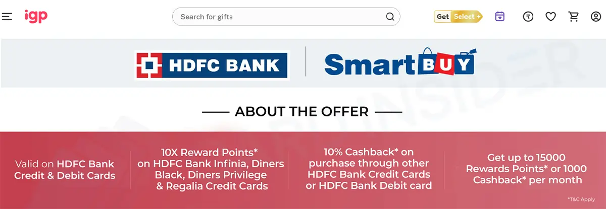 HDFC Bank SmartBuy Credit Card Offers HDFC SmartBuy IGP