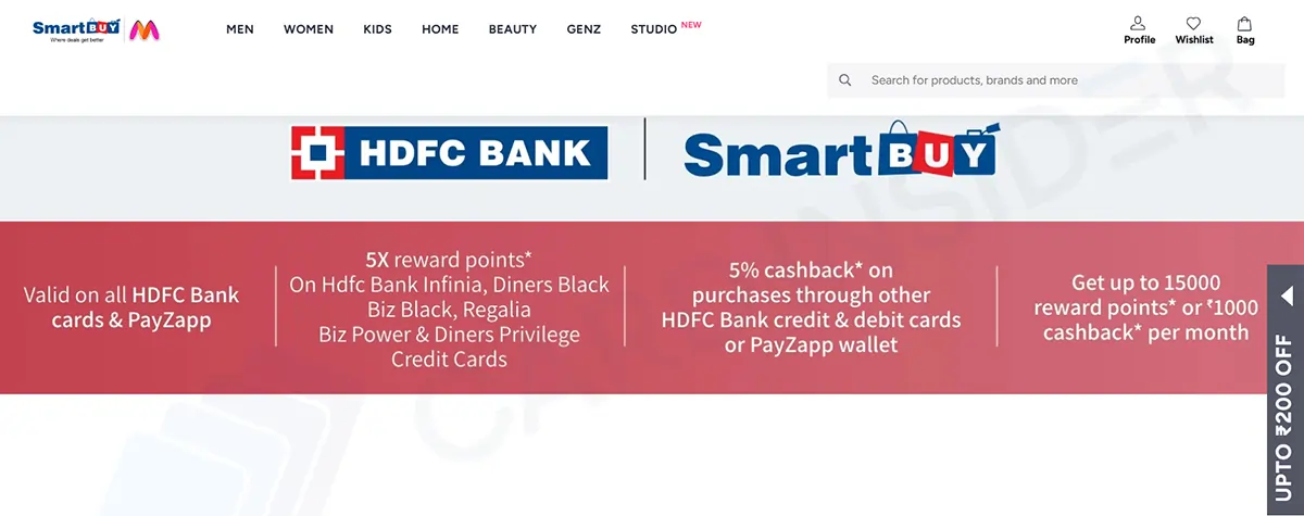 HDFC Bank SmartBuy Credit Card Offers HDFC SmartBuy Myntra