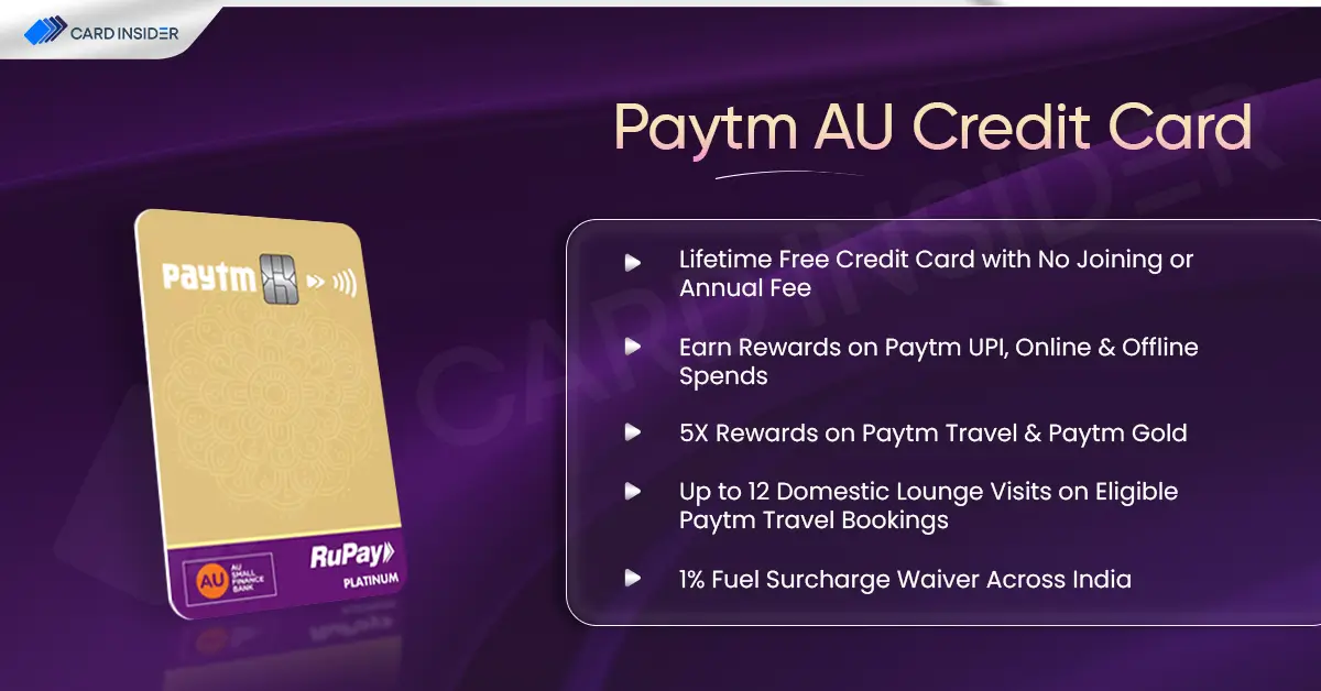 Paytm AU Credit Card Paytm AU Credit Card Benefits