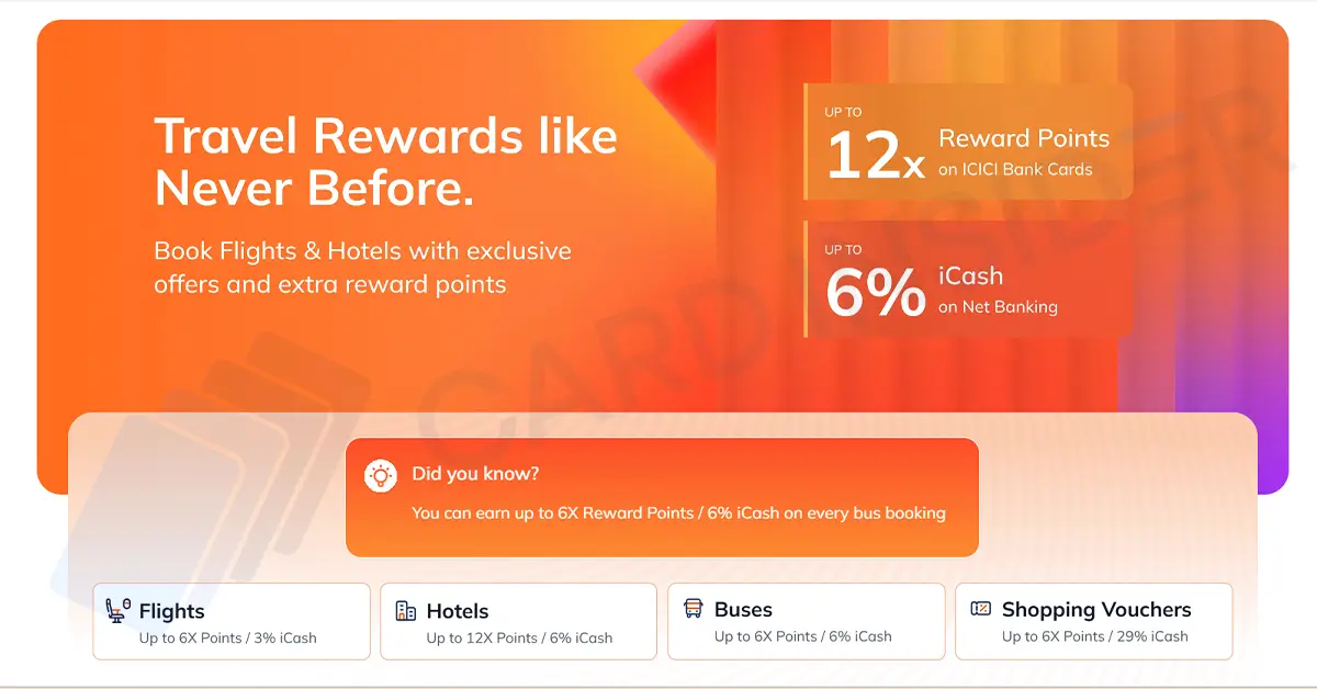 ICICI Bank iShop Rewards Portal – Earn Accelerated Reward Points iShop Travel Rewards
