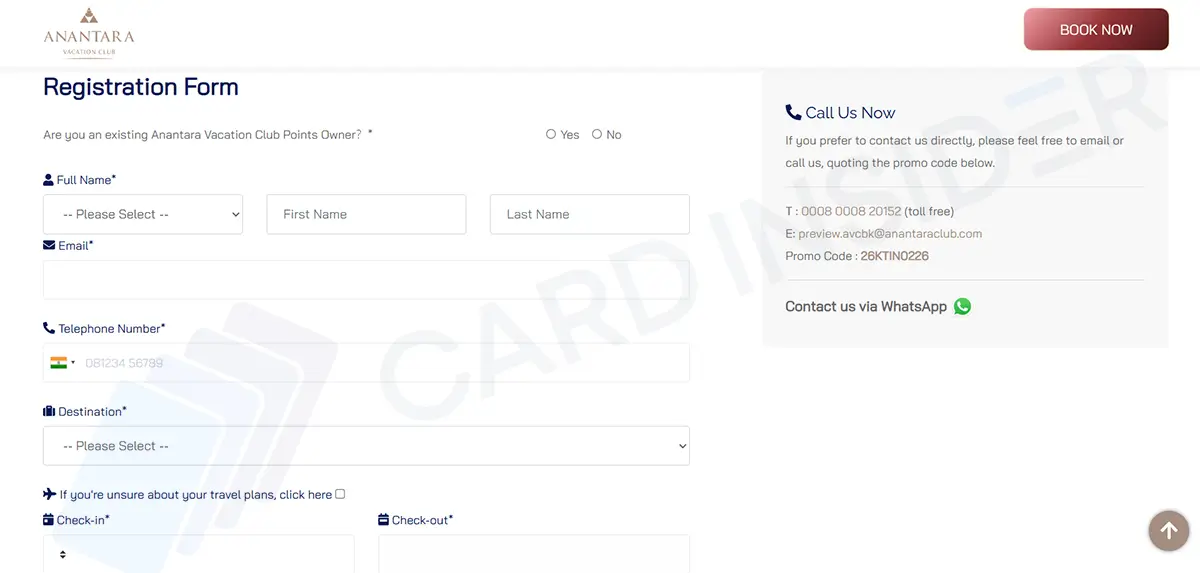 Kotak Bank Customers Can Get Anantara Vacation Club Stays Starting at USD 399 Anantara Vacation Club Registration Form