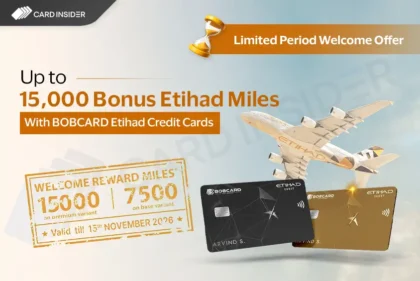 BOBCARD Etihad Credit Cards Offer Up to 15,000 Welcome Miles Till November
