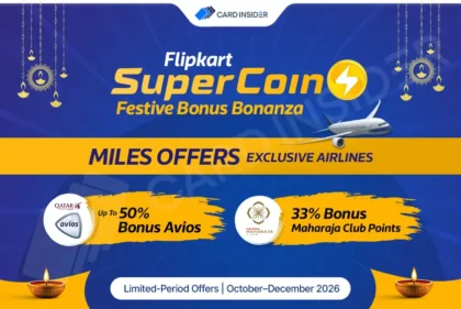 Flipkart SuperCoins Festive Offers Earn Up to 50% Bonus Avios, 33% Bonus Maharaja Points & More
