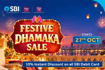 Get 10% Instant Discount With SBI Debit Cards on Myntra Diwali Sale 2026
