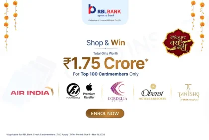 RBL Bank Credit Card Top Spender Campaign - Top 100 Customers to Win Exciting Rewards