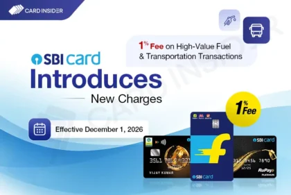 SBI Card Introduces 1% Fees on High-Value Transportation and Fuel Transactions From December 1 2026